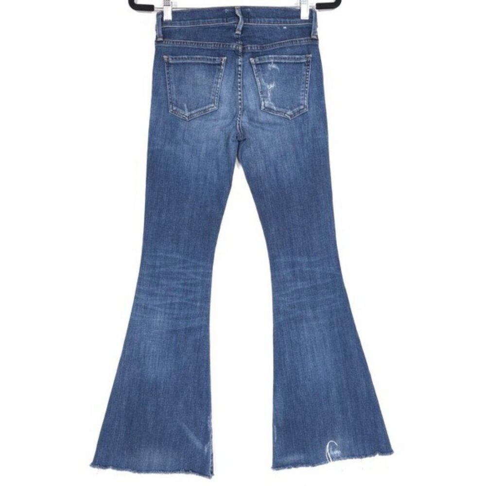 AGOLDE PREMIUM Women's Jeans Size 24 Flare Distressed Raw Hem USA MADE A041-2077 - Picture 2 of 12